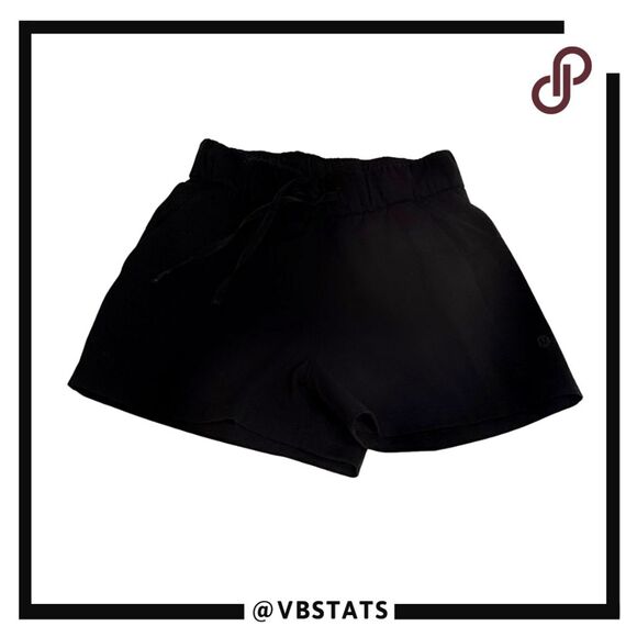Lululemon Women's Drawstring Elastic Waist Spring Break Away Shorts Black Size 2 - Picture 3 of 10